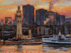 Richard Montpetit, La tour de l'horloge, 2006, oil on canvas