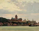 Robert Pilot, Quebec from Levis, 1928, oil on wood panel