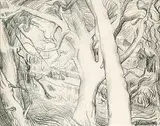 Jack Shadbolt, Craigdarroch, Victoria, BC, 1939, pencil on paper
