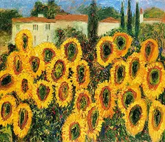 Claude A. Simard, Tuscan Sunflowers, 2008, oil on canvas