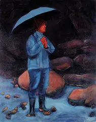 Linda Craddock, Carolyn in the Rain Laughing, 2006, oil on canvas
