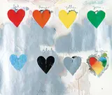 Untitled - Eight Hearts by Jim Dine, 1970, colour lithograph on paper, sold Nov 2008