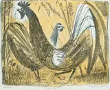 Maxwell Bennett Bates, Cock and Hen #artist's proof