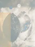 Patricia Martin Bates, Untitled - Cosmic Arches - #25/50, 1984, lithograph and collage on paper