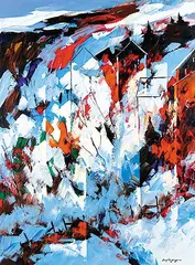 La Neige de Toutes les Couleurs by Christian Bergeron, oil on canvas, sold Nov 2008