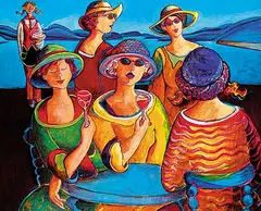 Laila Campbell, The Birthday Club, 2008, acrylic on canvas