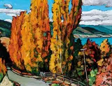 Glenn Clark, Naramata Fall Series IV, 2008, oil on wood board