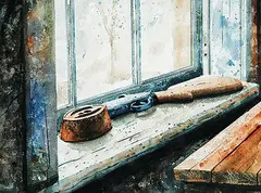 Andrew Donato, Whit's Window, 1970, watercolour on paper