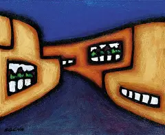 Sara Genn, Seville's Magic Midnight, Seville, Spain, acrylic on canvas