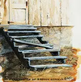 Leonard James Gibbs, Field Sketch of Broken Stairs