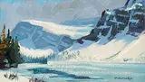 Mannie Gonsalves, Untitled - Mountains in Winter