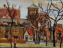 Robert Frederick Hagan, St. Paul's from the North, 1939, oil on wood board