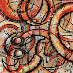 Shane Haltman, Woven, oil on canvas