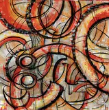 Shane Haltman, Woven, oil on canvas