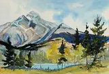 Phyllis Webb Jeffery, Pyramid Mountain, Jasper, Alta., 1974, watercolour on paper