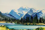 Phyllis Webb Jeffery, Mt. Edith Cavell, Jasper National Park, 1974, watercolour on paper