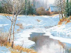Isabel Levesque, Spring's Warm Touch, 1998, oil on wood board