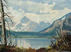 Mt. Scene by Matt Lindstrom, oil on canvas board, sold Nov 2008