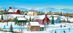 Sharon Mark, Little Village in Winter, 1997, acrylic on canvas