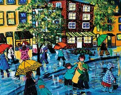 Spring Rains by Katerina Mertikas, 2004, oil on hard board, sold Nov 2008
