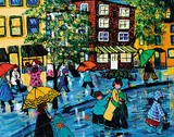 Katerina Mertikas, Spring Rains, 2004, oil on hard board