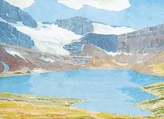 Jim Millard, Untitled - Above the Tree Line, watercolour on paper