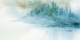 Marjorie Pigott, Untitled - Blue Landscape, watercolour on paper