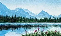 Jean Pilch, Kananaskis Blue, 2005, pastel pencil on paper