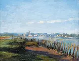 Gyrth Russell, Topsham from Turf, 1920, oil on wood panel