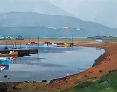 Donald Appelbe Smith, South Harbour - Cape North N.S., 1989, acrylic on canvas