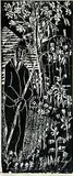 Garden #11/50 by John Harold Thomas Snow, wood block on paper, sold Nov 2008