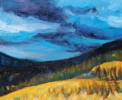 Ngo Thai, Mount Kidd Area, oil on wood board