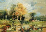 Job de Vogel, Untitled - A Summer Landscape, oil on canvas