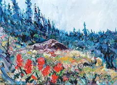 Verley Ward, Meadow on the Way Up II, 1990, acrylic on canvas