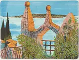 Wall Near Dubrovnik #46/50 by John Harold Thomas Snow, colour lithograph on paper, sold Sep 2008