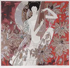 Huang Guan Yu, Melody in White #380/395, 1988, colour silkscreen on paper