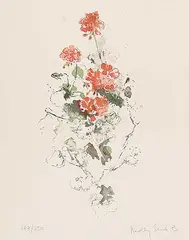 Geranium #149/250 by Molly Lamb Bobak, colour lithograph on paper, sold Jun 2008