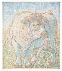 August #A/P by Joseph Fafard, 1986, colour etching on paper, sold Jun 2008