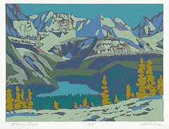 Illingworth Kerr, O'Hara Night #A/P, colour silkscreen on paper