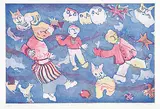 Janet Mitchell, Fun at Casa Claus #44/50, 1986, colour etching on paper