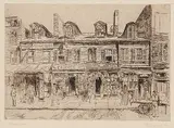 Charles Henry White, Bleeker Street Gables, East Side New York #First State, 1903, etching on paper