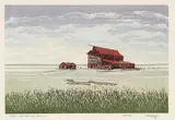George Weber, The Old Dairy Barn #61/144, 1979, colour wood block on paper