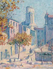 Caroline Armington, La Turbie [Near Monte Carlo, Riviera], 1918, oil on wood panel