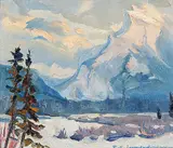 Mountain Magic by Orestes de Grandmaison, oil on canvas board, sold Apr 2008
