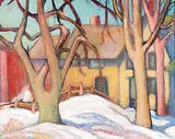 James Edward Hergel, December Day on the Caledon Farm, 1994, oil on wood board