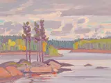 Bee Lake, Near Kenora, Ont by Illingworth Kerr, 1975, oil on wood board, sold Apr 2008