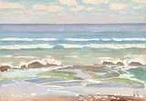 Untitled - Breaking Waves by Illingworth Kerr, watercolour on paper, sold Apr 2008