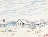 Untitled - View of Chestermere by Janet Mitchell, watercolour on paper, sold Apr 2008