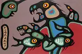 Norval Morrisseau, Untitled - Mythological Figures, 1979, acrylic on canvas