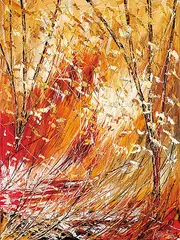 Andre Pleau, Crepuscule d'Octobre, acrylic on canvas